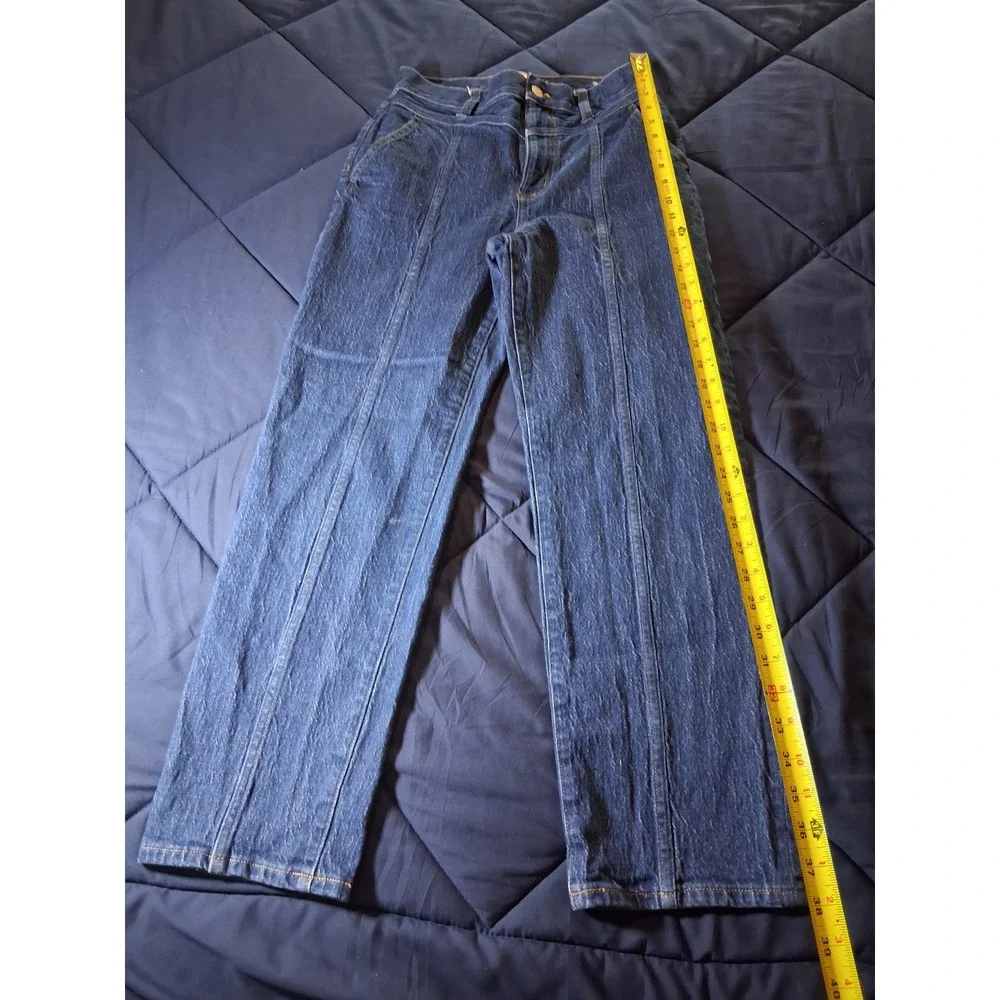 Madewell The Perfect Vintage Straight Jean Dark Wash Seam Detail Size 27